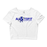Alotofit Globeman Blue/White Logo Women’s Crop Tee