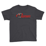 Alotofit Muscle Up Red/Black/White Logo Youth Short Sleeve T-Shirt (XS-XL)
