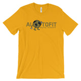 Alotofit Globeman MetallicGold/Black Logo Unisex short sleeve t-shirt