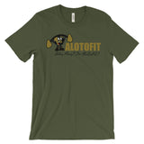 Alotofit Muscle Up MetallicGold/Black Logo Unisex short sleeve t-shirt