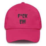Alotofit F*CK EM Black Embroidery Cotton Dad Cap