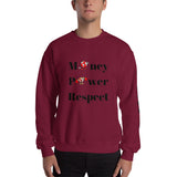 Alotofit Money Power Respect Sweatshirt w/sleeve branding