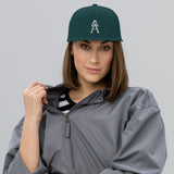 Alotofit Royal A White Embroidered Snapback Hat