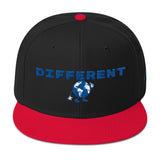 Alotofit Different Blue/White Snapback Hat w/side branding