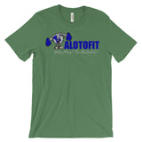 Alotofit Muscle Up Blue/White Logo Unisex Short Sleeve T-shirt