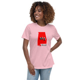 Alotofit Alabama 163 Blk/Red/Wht Women's Relaxed T-Shirt