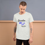 Alotofit Grindin 24/7 Blk/Blue Text Short-Sleeve Unisex T-Shirt