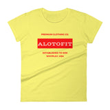 Alotofit Premium Clothing Red/White Women's short sleeve t-shirt