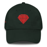 Alotofit Rare Find Diamond Logo Red Cotton Dad Cap
