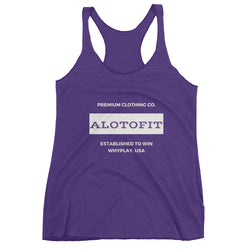Alotofit Premium Clothing White Women's Racerback Tank