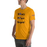 Alotofit Money, Power, Respect Blk/Blue Short-Sleeve Unisex T-Shirt