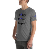 Alotofit Money, Power, Respect Blk/Blue Short-Sleeve Unisex T-Shirt