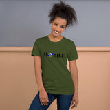 Alotofit Mobile Reppin Blk/Blue/Wht Short-Sleeve Unisex T-Shirt