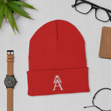 Alotofit Royal A White Embroidered Cuffed Beanie