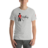 Alotofit Clothing Blk/Red Short-Sleeve Unisex T-Shirt w/ sleeve logo