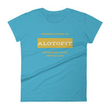 Alotofit Premium Clothing MetallicGold/White Women's short sleeve t-shirt