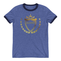 Alotofit Luxury Gold Logo Ringer T-Shirt w/ outside label
