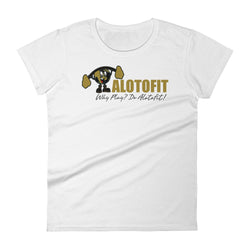 Alotofit Muscle Up MetallicGold/Black Logo Women's short sleeve t-shirt