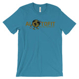 Alotofit Globeman MetallicGold/Black Logo Unisex short sleeve t-shirt