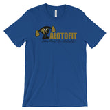 Alotofit Muscle Up MetallicGold/Black Logo Unisex short sleeve t-shirt