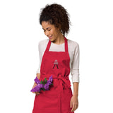 Alotofit Royal A Embroidered Logo Red/Blk/Wht Organic cotton apron