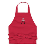 Alotofit Royal A Embroidered Logo Red/Blk/Wht Organic cotton apron