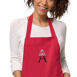 Alotofit Royal A Embroidered Logo Red/Blk/Wht Organic cotton apron