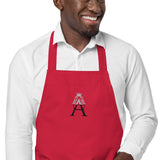 Alotofit Royal A Embroidered Logo Red/Blk/Wht Organic cotton apron