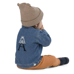 Alotofit Royal A Wht/Blk Embroidered Logo Toddler Organic Jacket