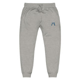 Alotofit Royal A RoyalBlue/White Embroidered Logo Unisex fleece sweatpants