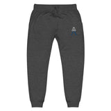 Alotofit Royal A RoyalBlue/White Embroidered Logo Unisex fleece sweatpants