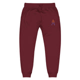 Alotofit Royal A Orange/Purple Embroidered Logo Unisex fleece sweatpants