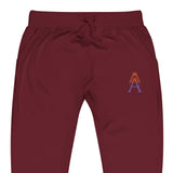 Alotofit Royal A Orange/Purple Embroidered Logo Unisex fleece sweatpants