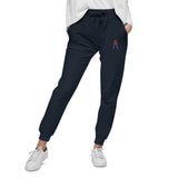 Alotofit Royal A Orange/Purple Embroidered Logo Unisex fleece sweatpants