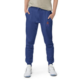 Alotofit Royal A Orange/Purple Embroidered Logo Unisex fleece sweatpants