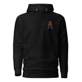 Alotofit Royal A Orange/Purple Embroidered Logo Unisex Hoodie