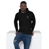 Alotofit Royal A Orange/Purple Embroidered Logo Unisex Hoodie