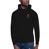 Alotofit Royal A Orange/Purple Embroidered Logo Unisex Hoodie