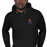 Alotofit Royal A Orange/Purple Embroidered Logo Unisex Hoodie