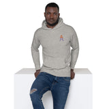 Alotofit Royal A Orange/Purple Embroidered Logo Unisex Hoodie
