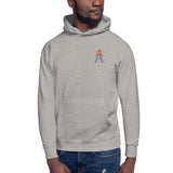 Alotofit Royal A Orange/Purple Embroidered Logo Unisex Hoodie