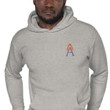 Alotofit Royal A Orange/Purple Embroidered Logo Unisex Hoodie