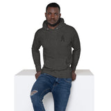 Alotofit Royal A Black Embroidered Unisex Hoodie