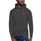 Alotofit Royal A Orange/Purple Embroidered Logo Unisex Hoodie