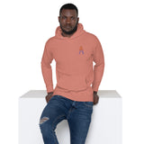 Alotofit Royal A Orange/Purple Embroidered Logo Unisex Hoodie