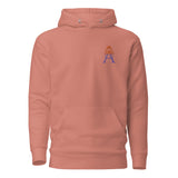 Alotofit Royal A Orange/Purple Embroidered Logo Unisex Hoodie