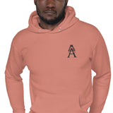 Alotofit Royal A Black Embroidered Unisex Hoodie