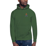 Alotofit Royal A Orange/Purple Embroidered Logo Unisex Hoodie