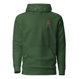 Alotofit Royal A Orange/Purple Embroidered Logo Unisex Hoodie