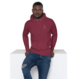 Alotofit Royal A Orange/Purple Embroidered Logo Unisex Hoodie